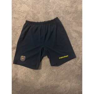 Marathon Ecuador National Team Soccer Training Shorts Navy Blue Mens 2XL FEF
